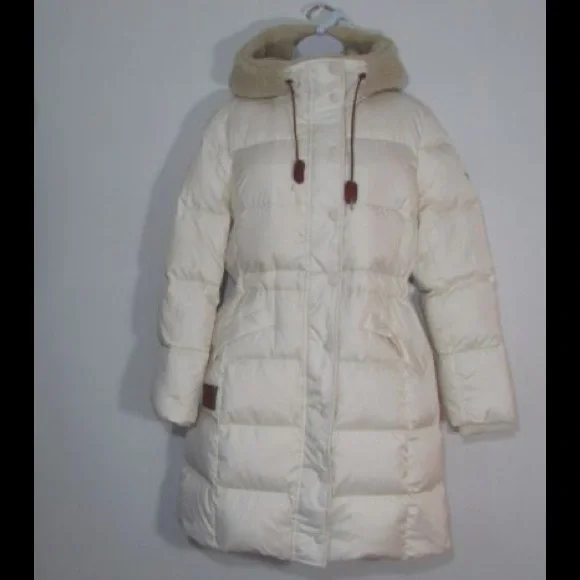 Coach luxury women’s cream long puffer jacket- NWOT- Size Large - Picture 8 of 10